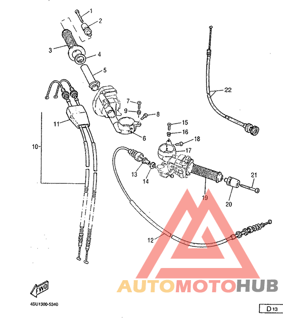 Steering handle. cable