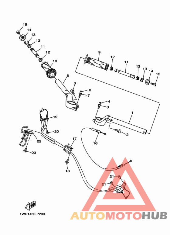 Steering handle & cable