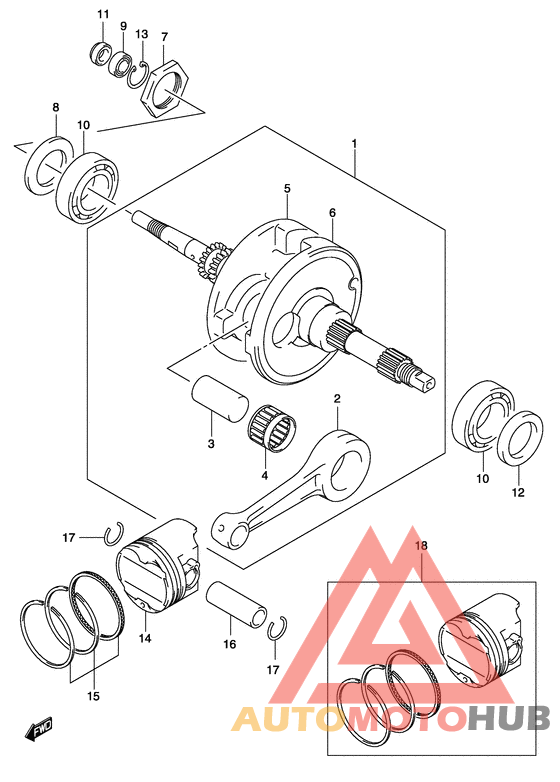 Вал коленчатый