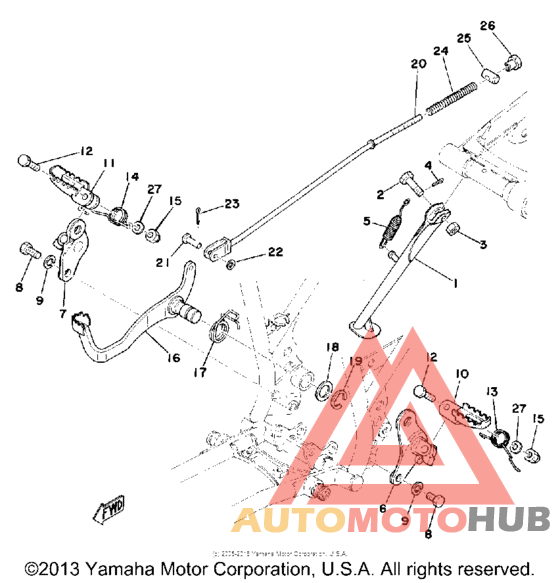 Stand - footrest - brake pedal