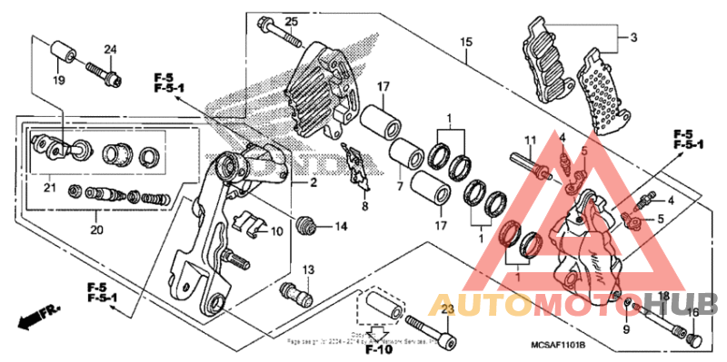 Left front brake caliper ('07)