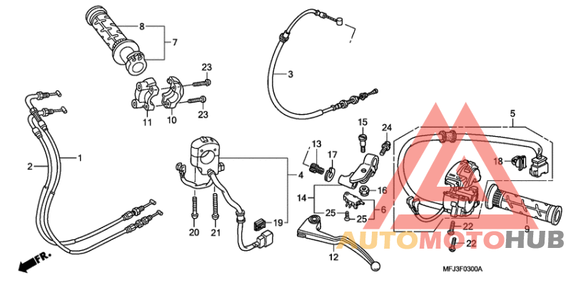 Handle lever/switch/cable