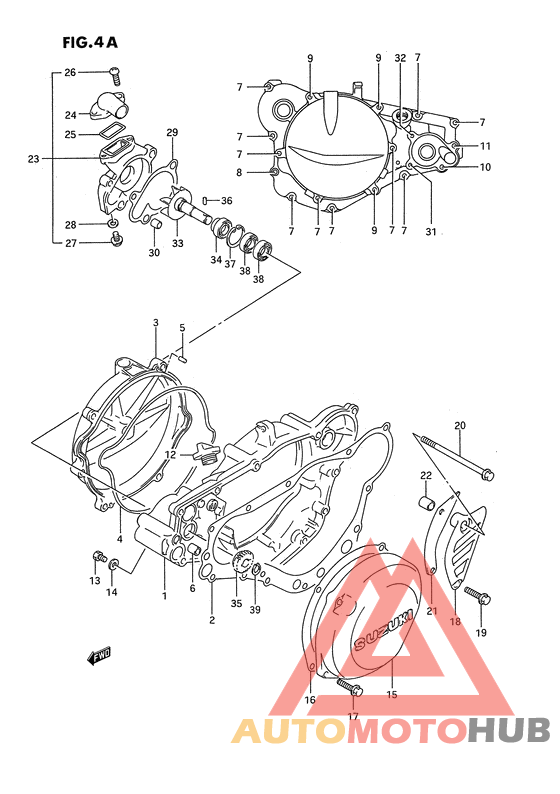 Crankcase cover ass`y  (v