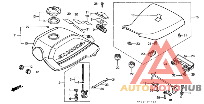 Fuel tank/seat