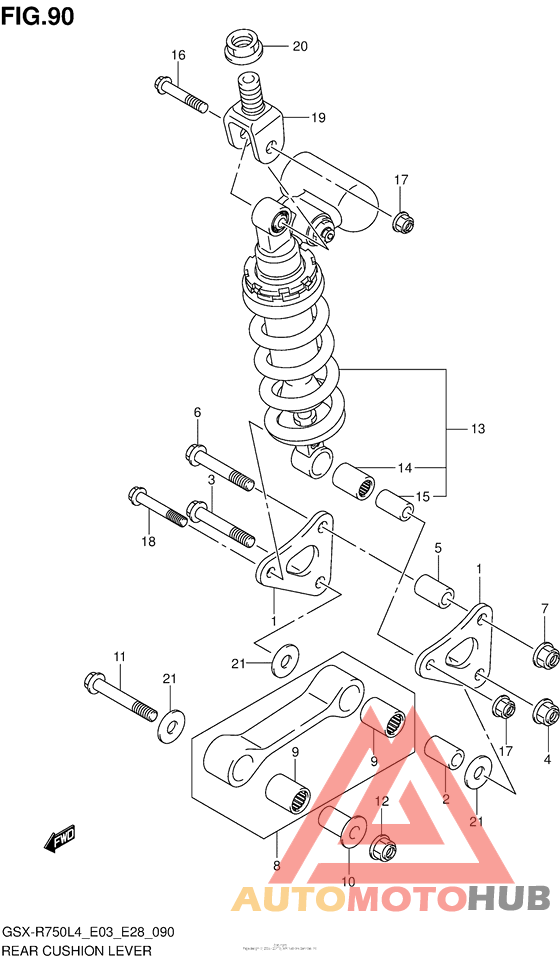 Rear Cushion Lever (Gsx-R750L4 E33)