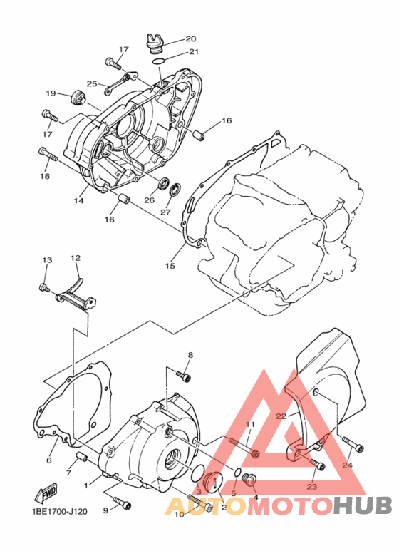 Crankcase cover ass`y  (v