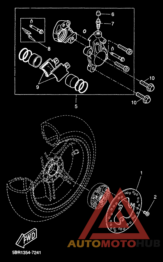 Rear brakecaliper