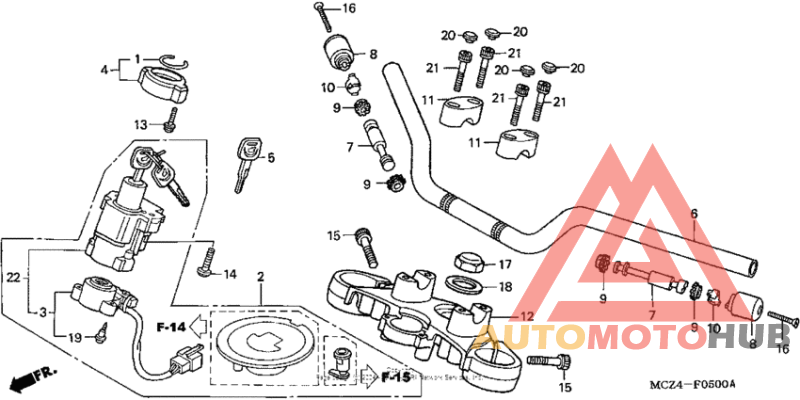 Handlebar + top bridge