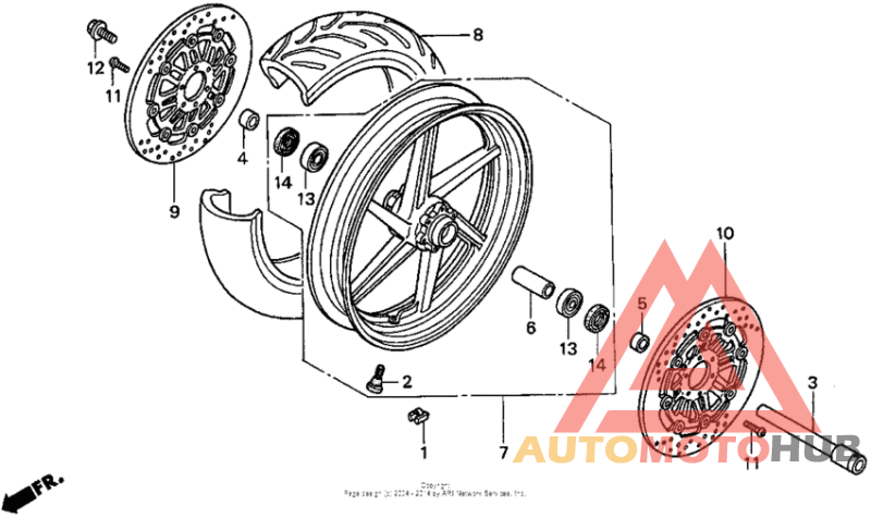Переднее колесо