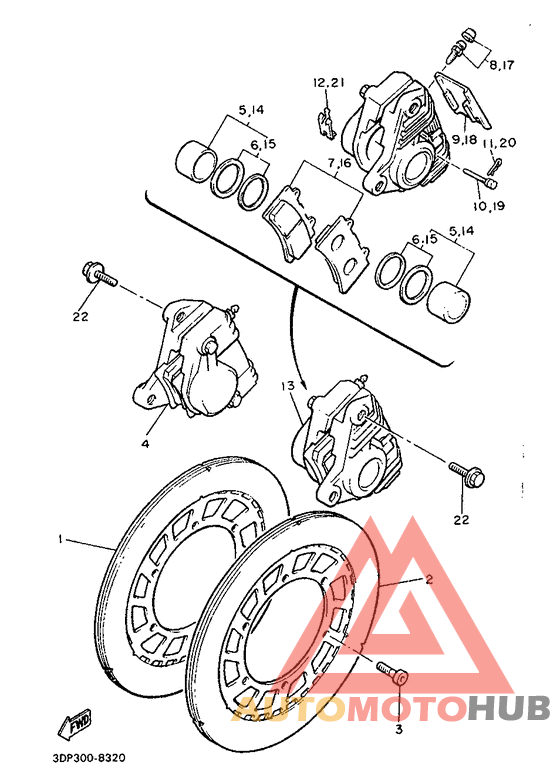Front brake. caliper