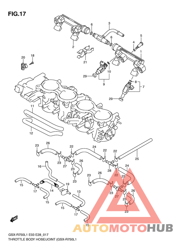 Throttle body hose/joint