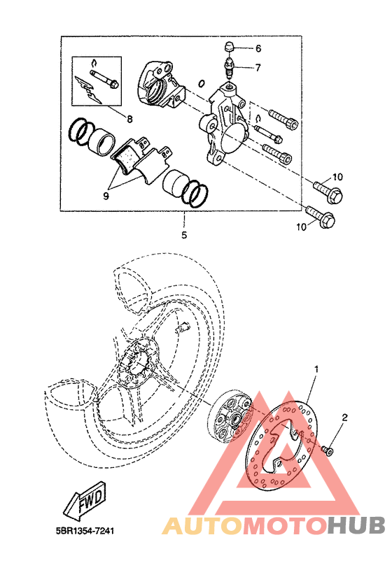 Rear brakecaliper