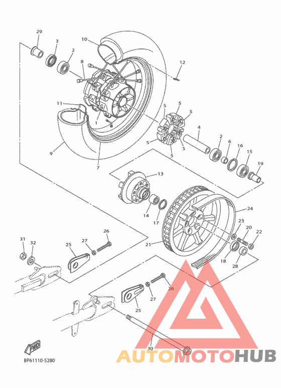 Переднее колесо