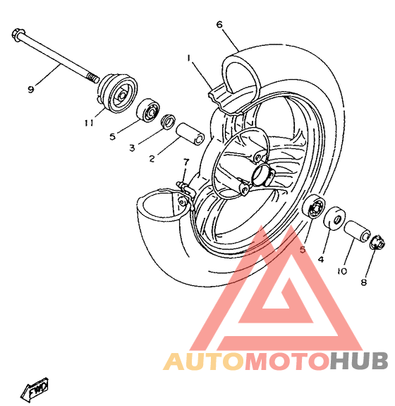 Переднее колесо