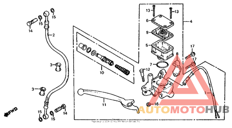 Front brake master + cylinder