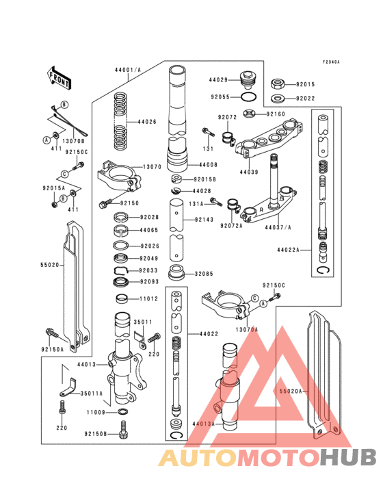 Front fork(1/2)(kdx125-a2)