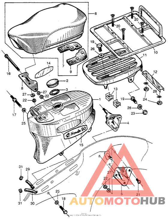 Fuel tank + luggage carrier