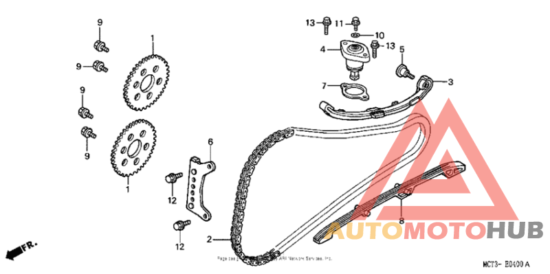 Cam chain + tensioner