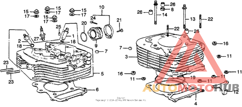 Cylinder head + cylinder