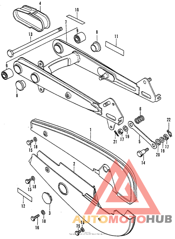 Swingarm + chain case