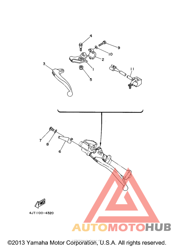 Handle switch. lever