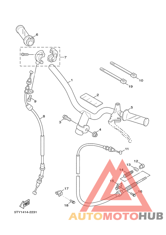 Steering handle & cable