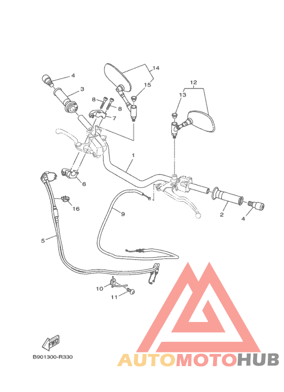 Steering handle & cable