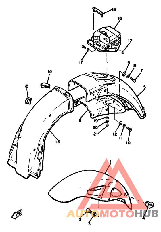 Front fender. rear fender