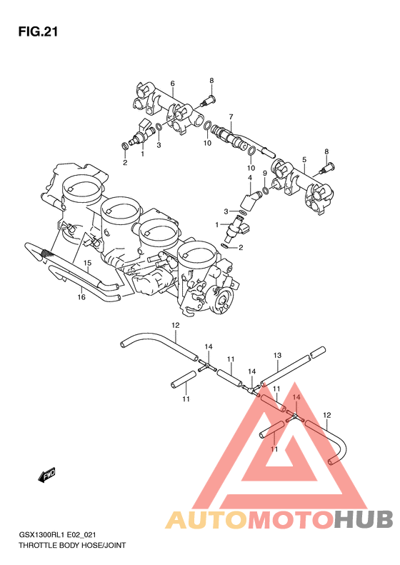 Throttle body hose/joint