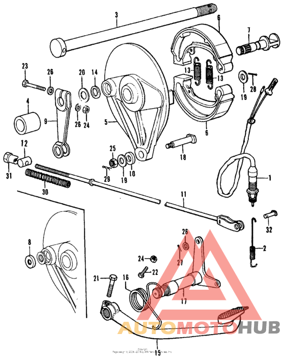 Rear brake pedal + panel