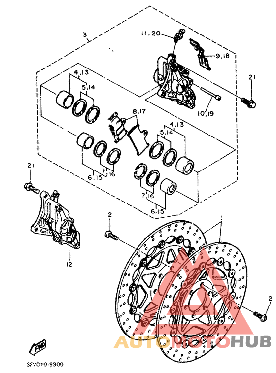 Front brake. caliper