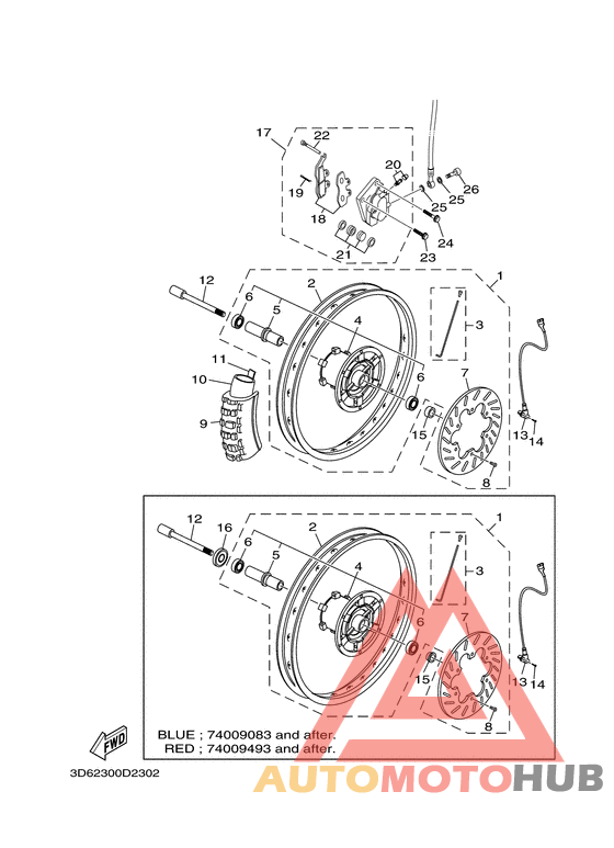 Front wheel & brake system