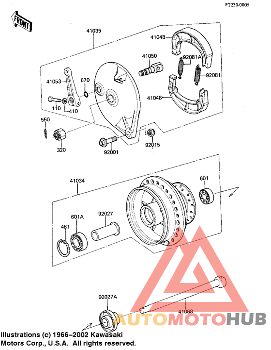 Front hub/brake