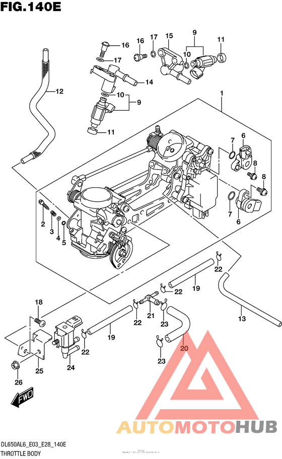 Throttle Body (Dl650Xal6 E33)