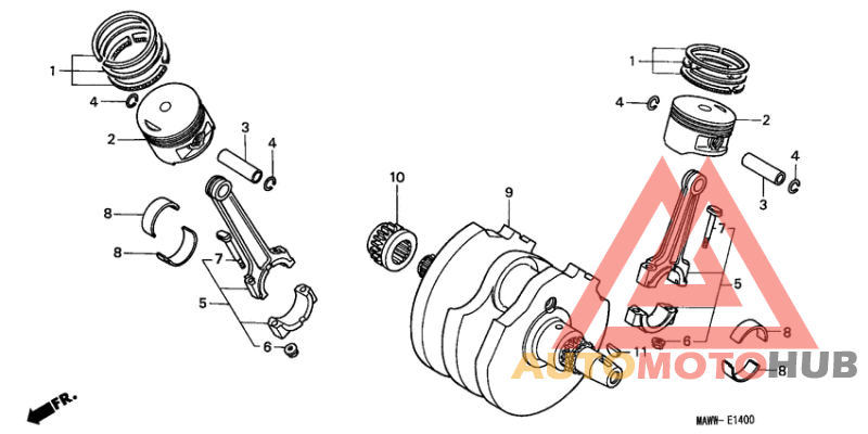 Crankshaft/piston