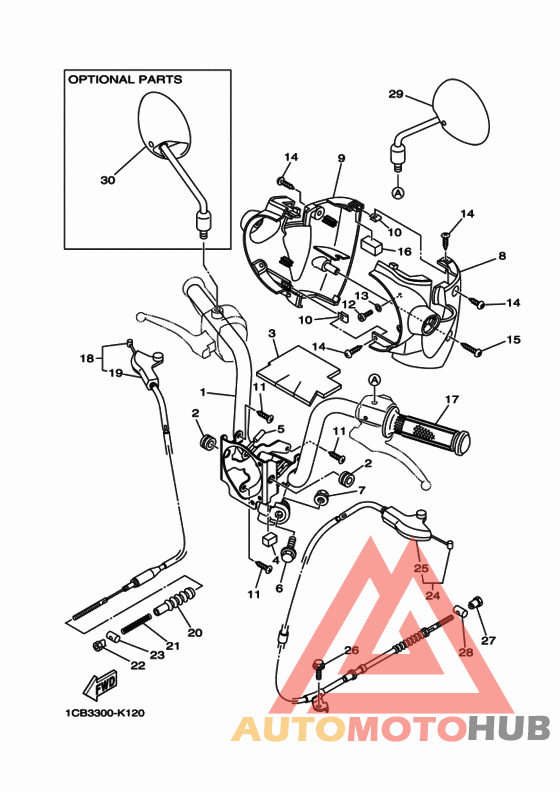 Steering handle & cable