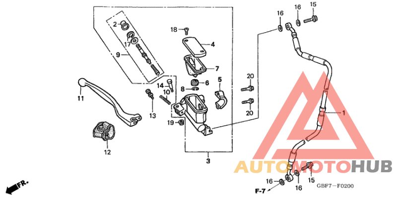 Fr. brake master cylinder