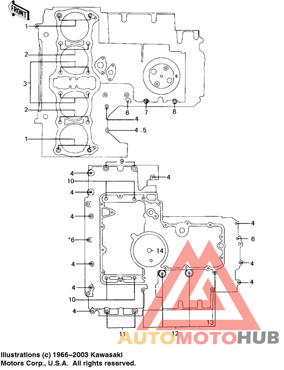 Crankcase bolt & stud pattern
