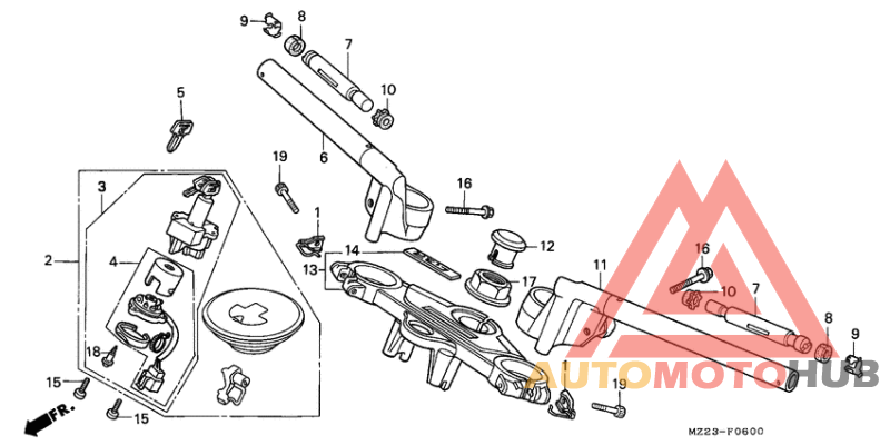 Handle pipe/top bridge