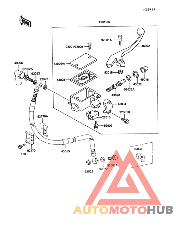Front master cylinder(kl250-d8/d9)