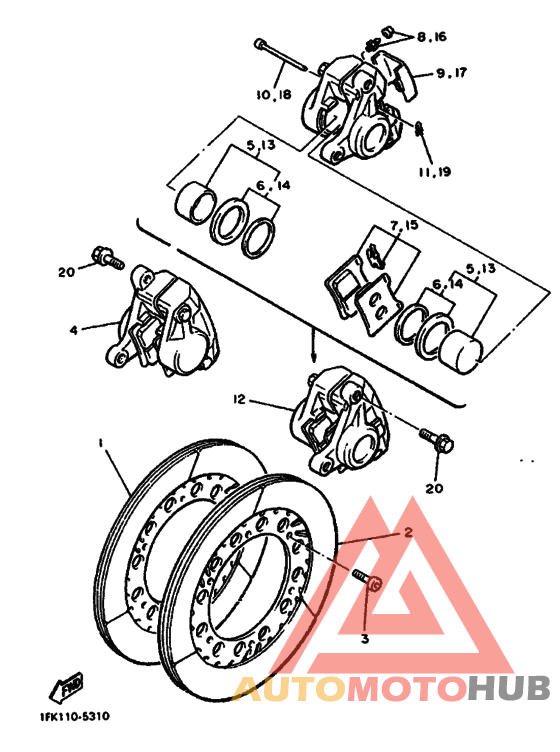 Front & brake caliper