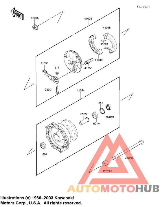 Front hub/brake