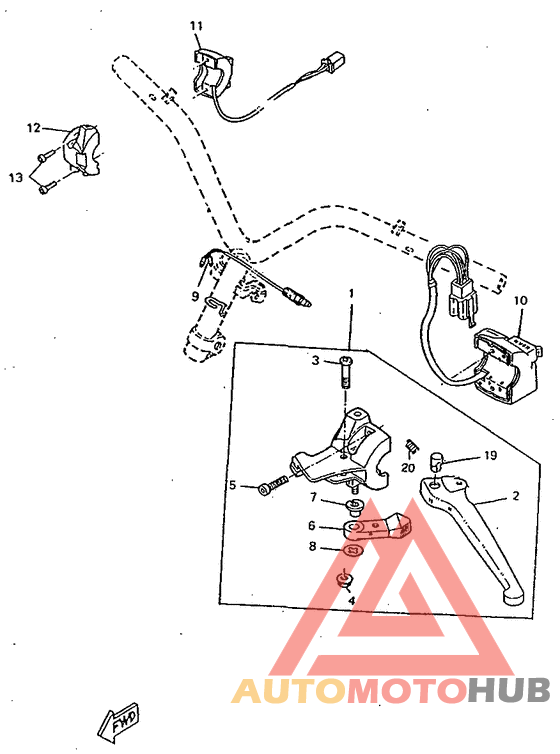 Handle switch. lever