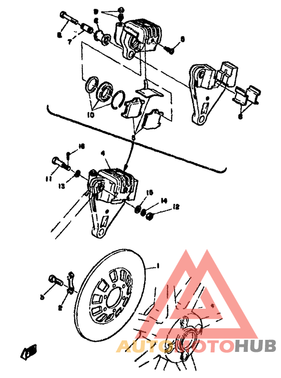 Rear disk brake. caliper