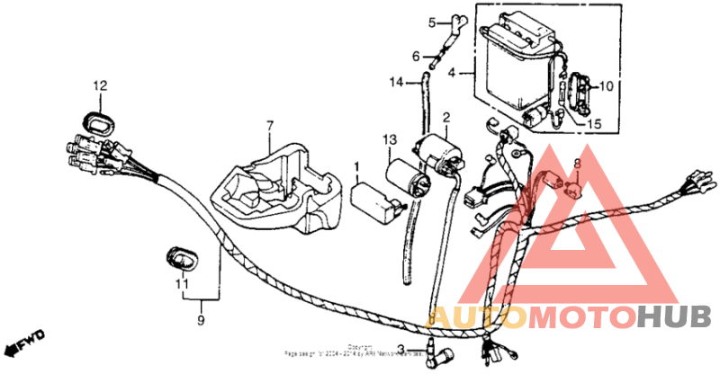 Wire harness + ignition coil + battery 81