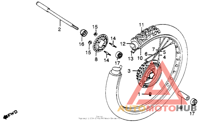 Xl500s front wheel 79-81