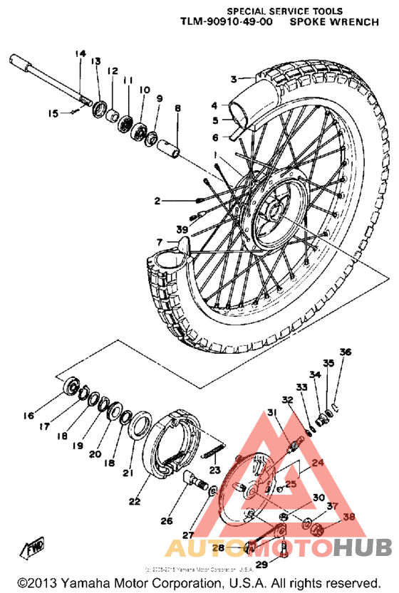 Переднее колесо