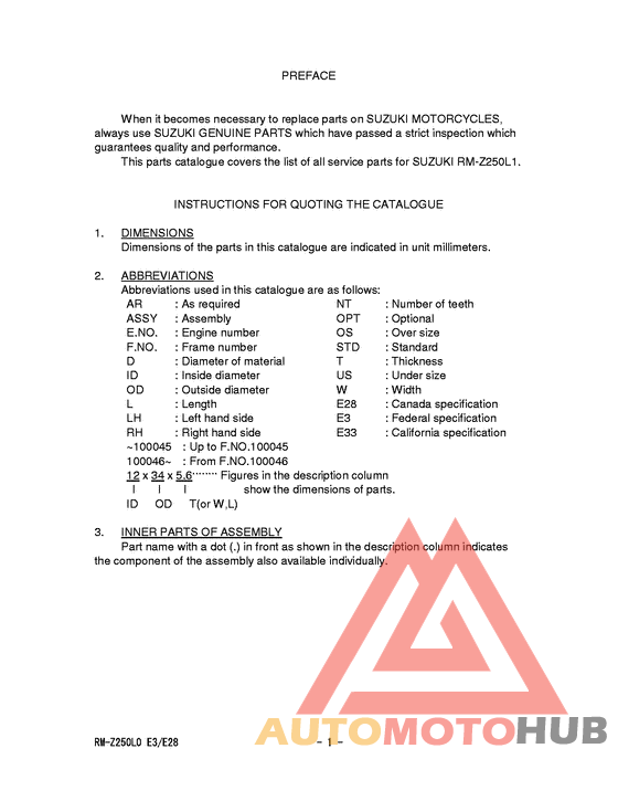 Catalog preface