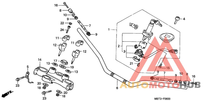 Handle pipe/top bridge
