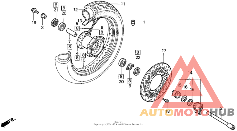 Vt1100c2front wheel